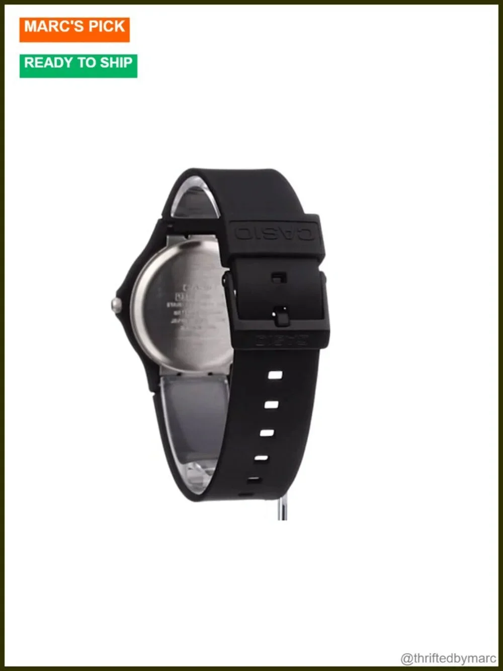 Quartz Analog Watch Water Resistant Resin Case Resin Band 3 Hand